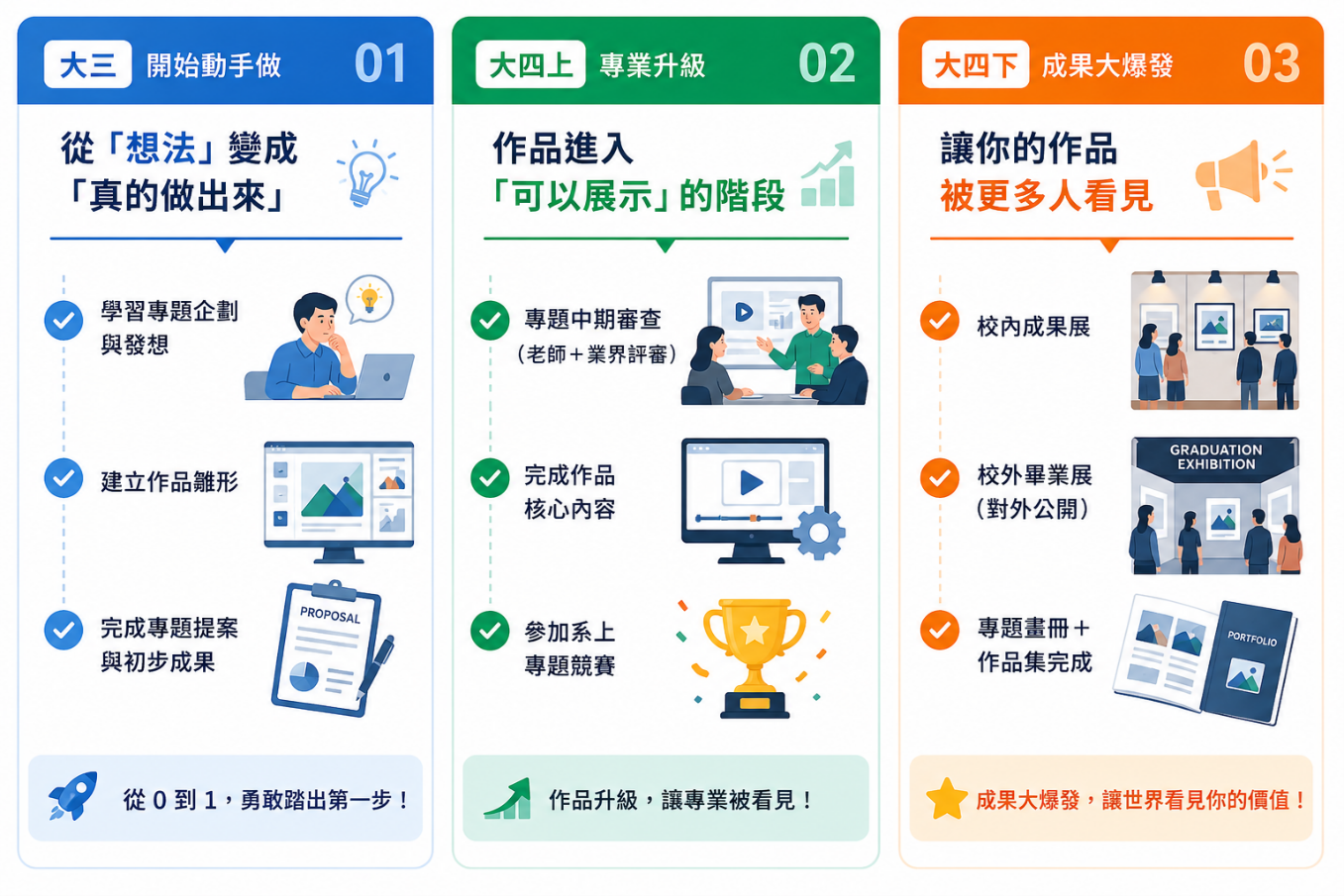 三年級到四年級培養路徑圖
